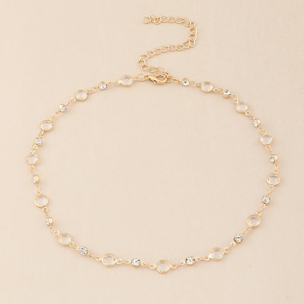 Elegante Kristallbesetzte Fußkette Brehn