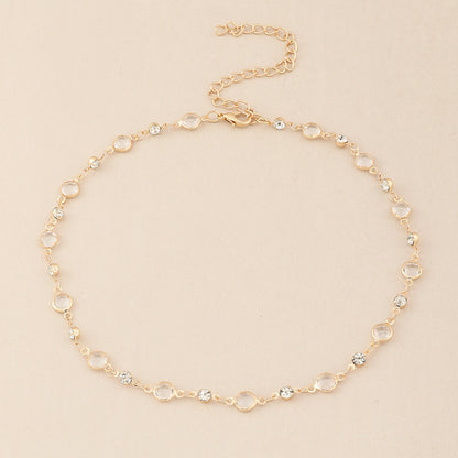Elegante Kristallbesetzte Fußkette Brehn
