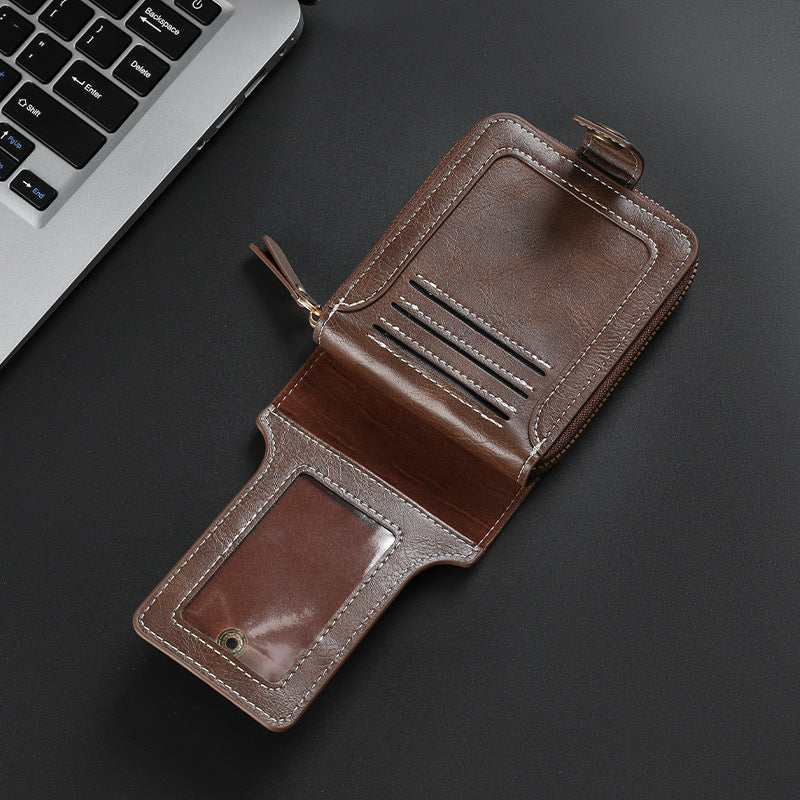Bi-Fold Zip Geldbörse mit Kartenfächern Brehn