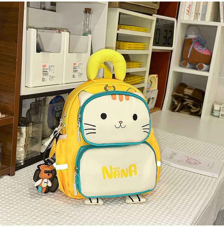 Niedliches Katzen-Thema Schulrucksack-Set