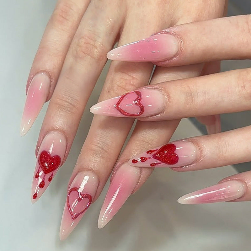 Künstlerische Press-On Nageltipps Brehn