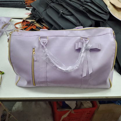 Chic Bow Detaillierte Reise-Duffle-Tasche Brehn