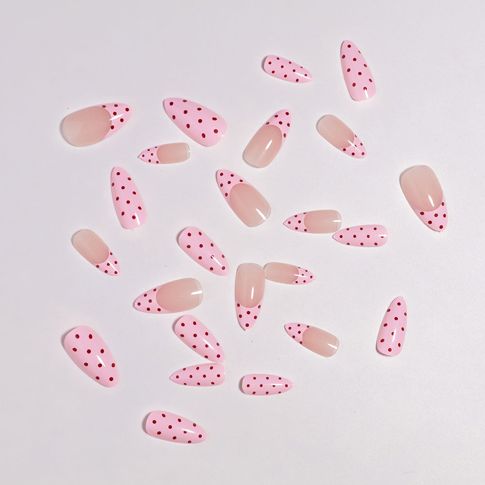 Künstlerisches Punktmuster Press-On Nageldesign Brehn