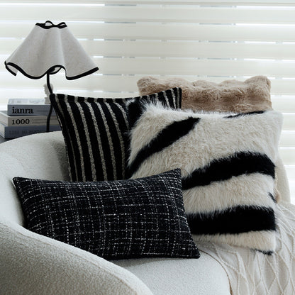 Rechteckiges Zierkissen mit Bouclé‑Tweed‑Struktur Brehn