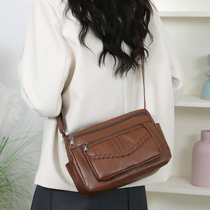 WoStylish Leder Umhängetasche