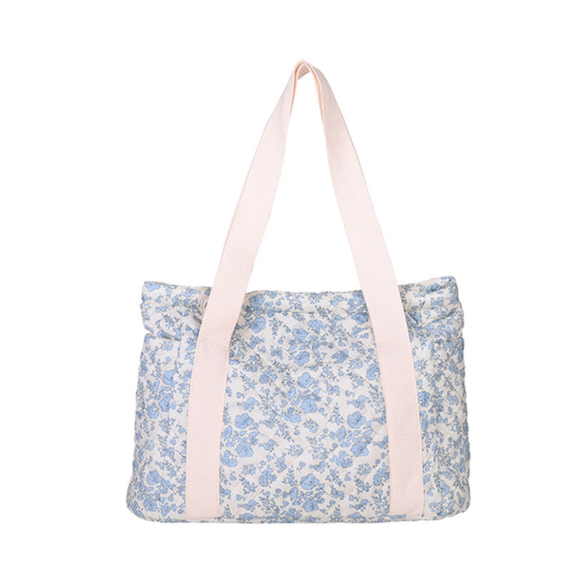 Stylische Blumendruck-Wochenend-Tasche