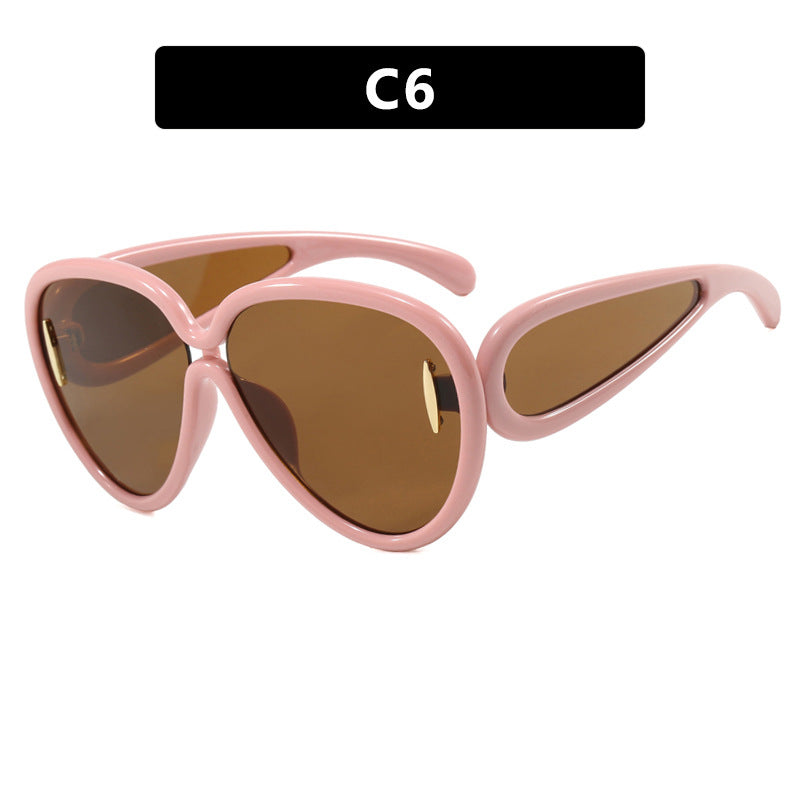 Damen extravagante Sonnenbrille im kreativen Design Brehn