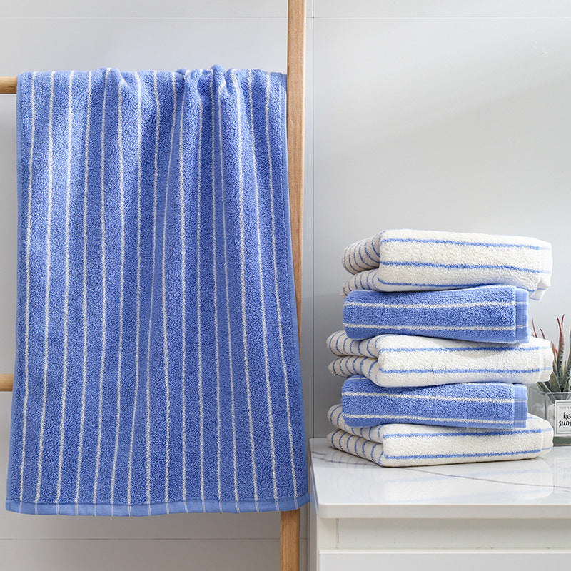 Damen Elegantes Frottee Badetuch mit Streifenmuster Brehn