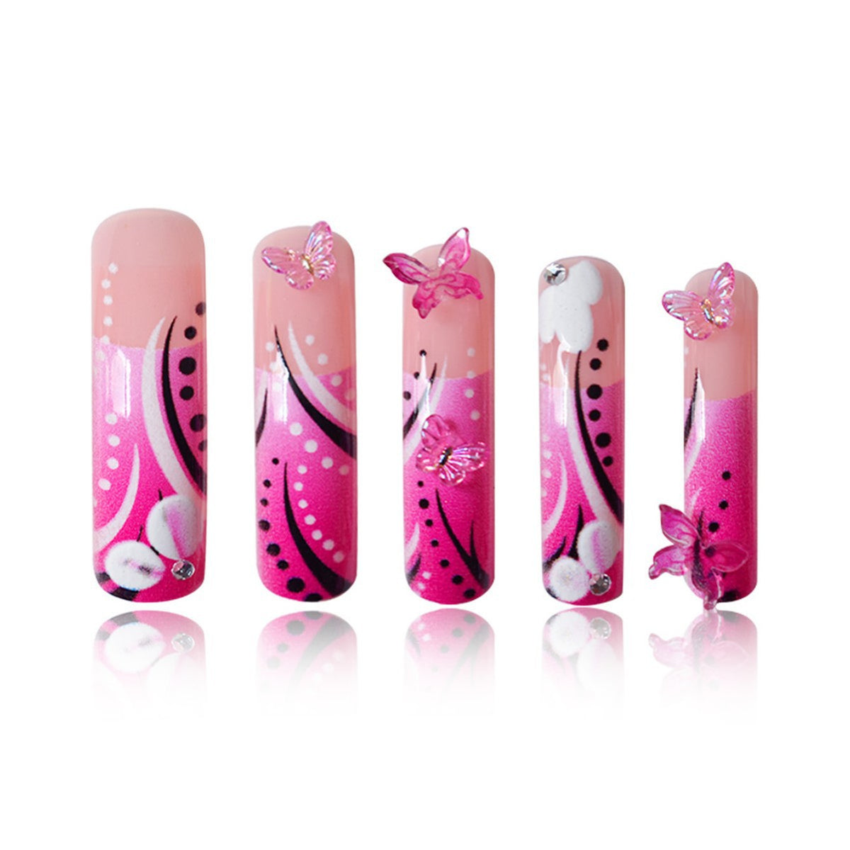 Künstlerische Acryl-Nagelverzierungen Brehn