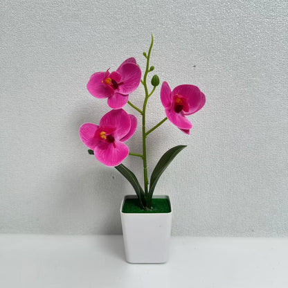 Dekorative künstliche Orchideenpflanze für die Wohnkultur展示