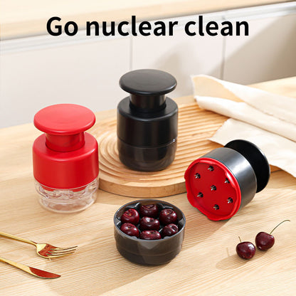 Compact Push-Down Garlic and Herb Chopper with Safety Container