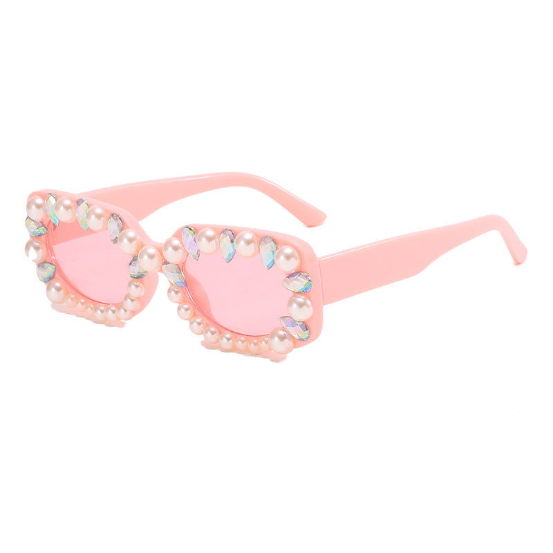 Damen elegante Sonnenbrille mit Perlenschmuck Brehn