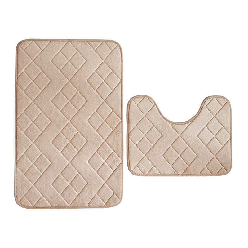 Luxuriöses gesteppter Memory Foam Badteppichset Brehn