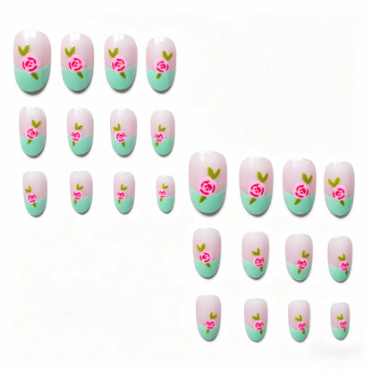 Künstlerisches floral Gel Nagelkunst