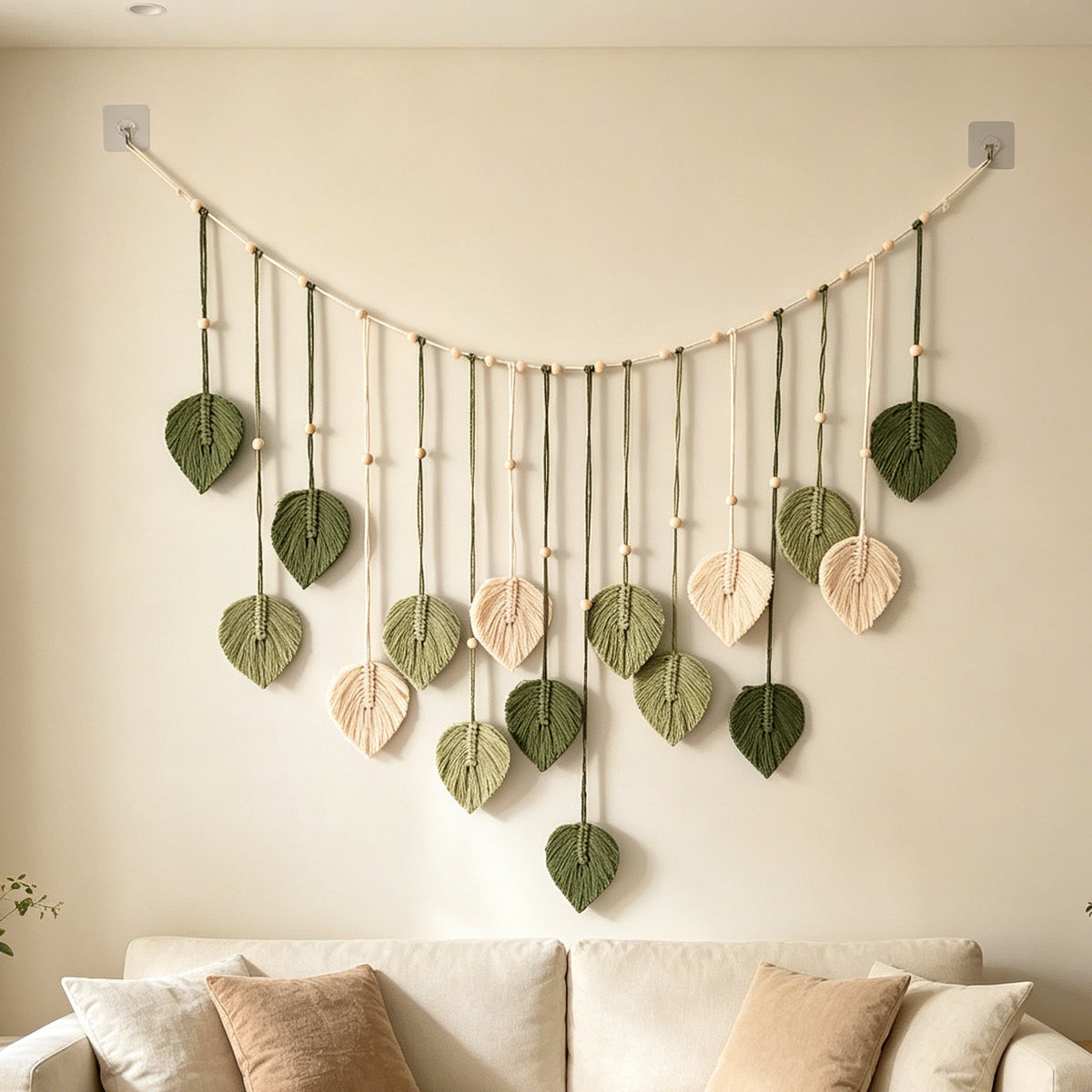Makramee Blatt Wandbehang