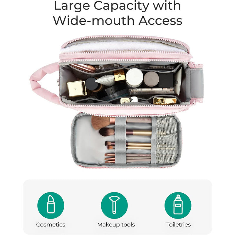 Kosmetik-Organizer Tasche mit Mehreren Fächern und Abnehmbarem Innenfach Brehn