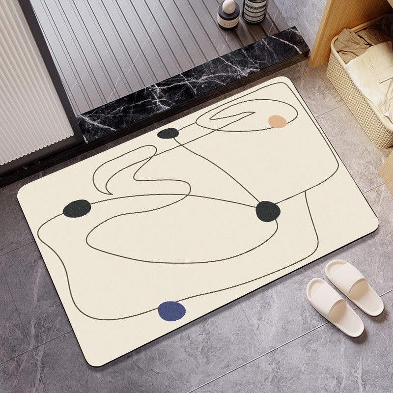 Geometrisch gemusterte Badematte Brehn