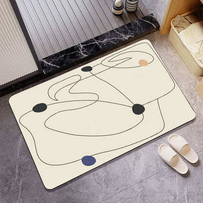 Geometrisch gemusterte Badematte Brehn