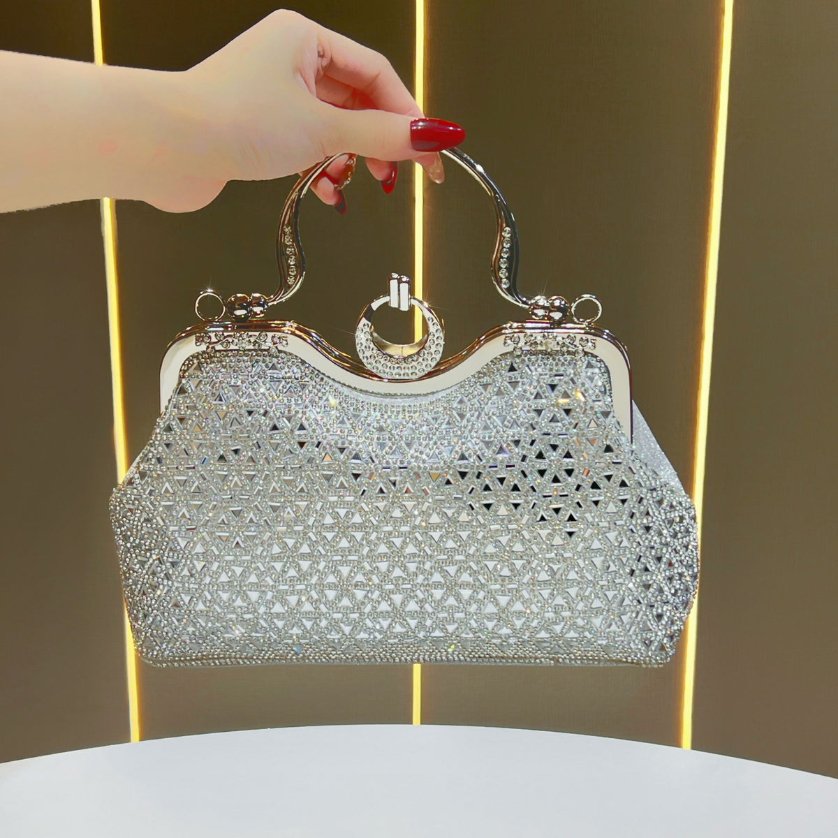 Glamouröse Perlenbestickte Abendhandtasche