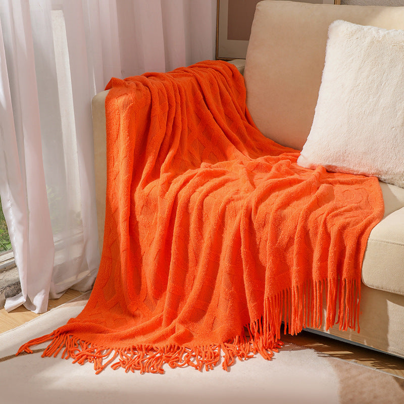 Premium strukturiertes Strickwurfdecke Brehn