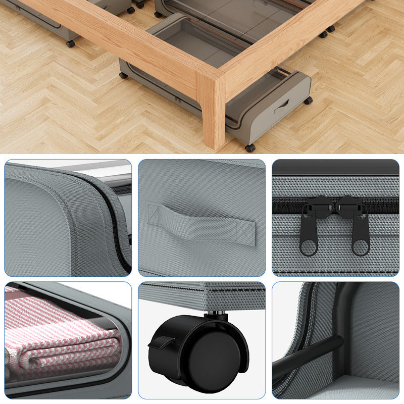Aufbewahrungsbox mit Rollen und Transparentem Deckel Brehn