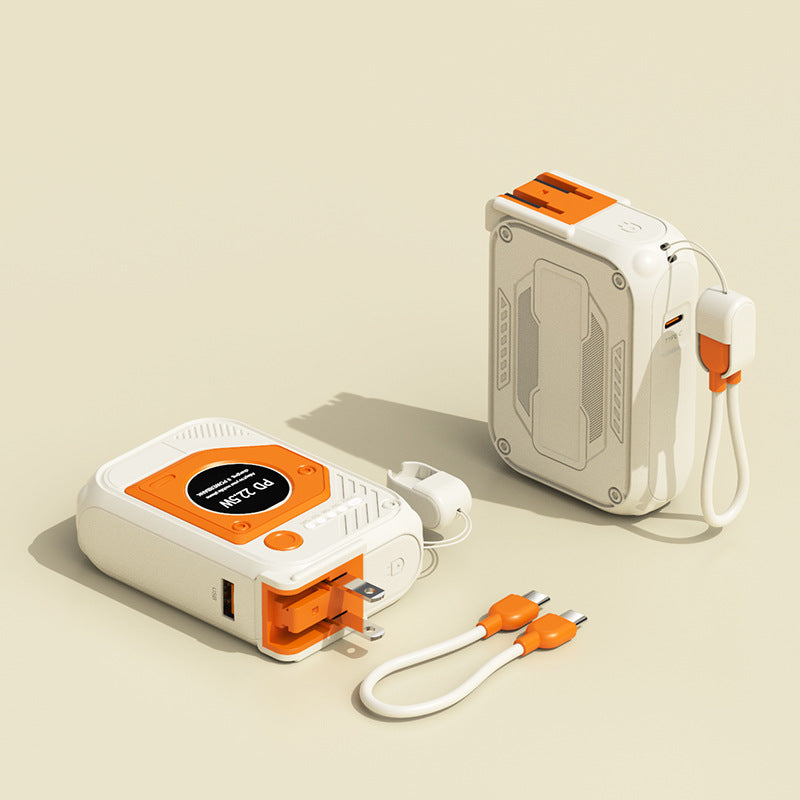 Tragbare Powerbank mit Multifunktionalem Integrierten Ladekabel Brehn