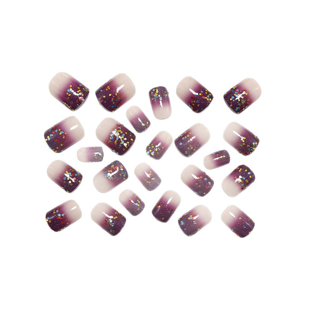 Kunstnägel mit Glitzer-Gradient und Buntem Akzent Brehn