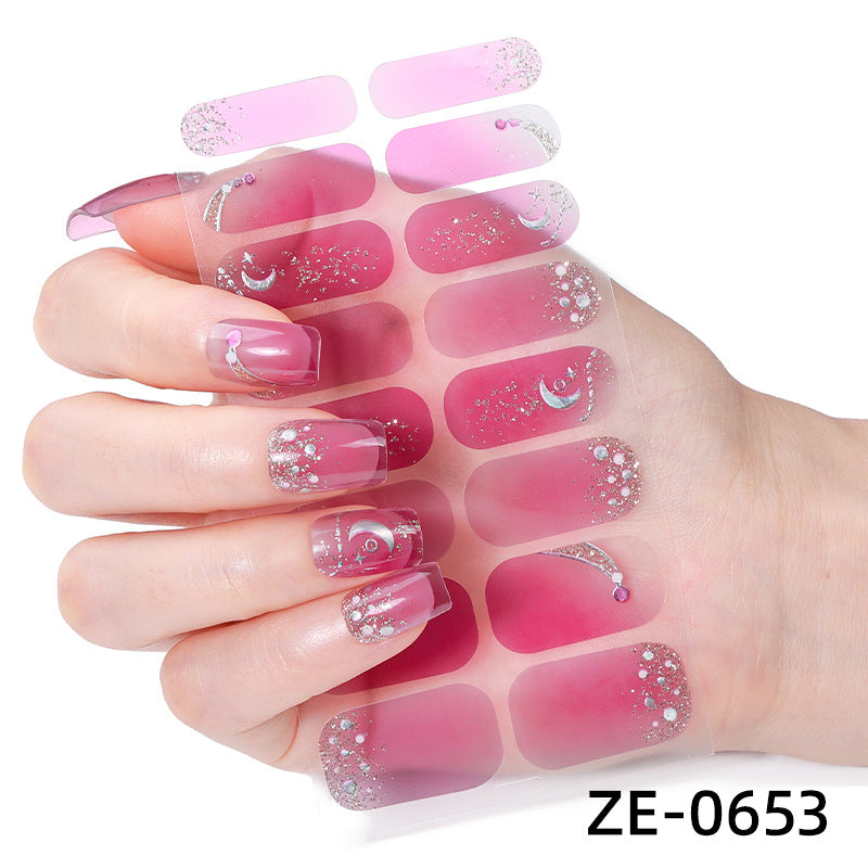 Florale Nagelkunst Aufkleber