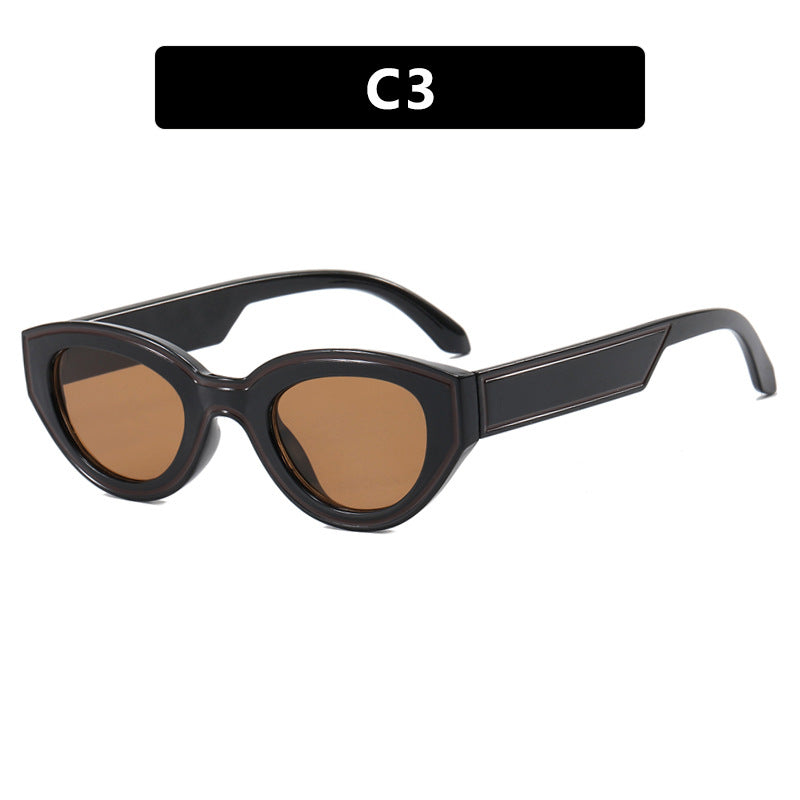 Damen Cat-Eye Sonnenbrille mit robustem transparenten Rahmen und schützendem UV-Filter Brehn