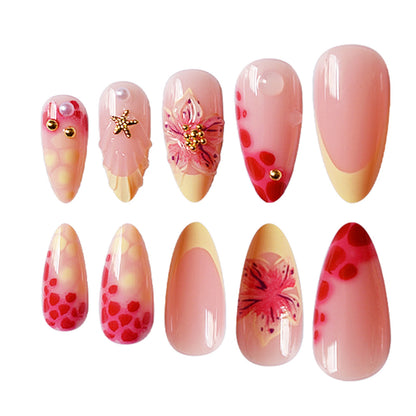Floral 3D Acrylic Press-On Nagelkunst Set Brehn
