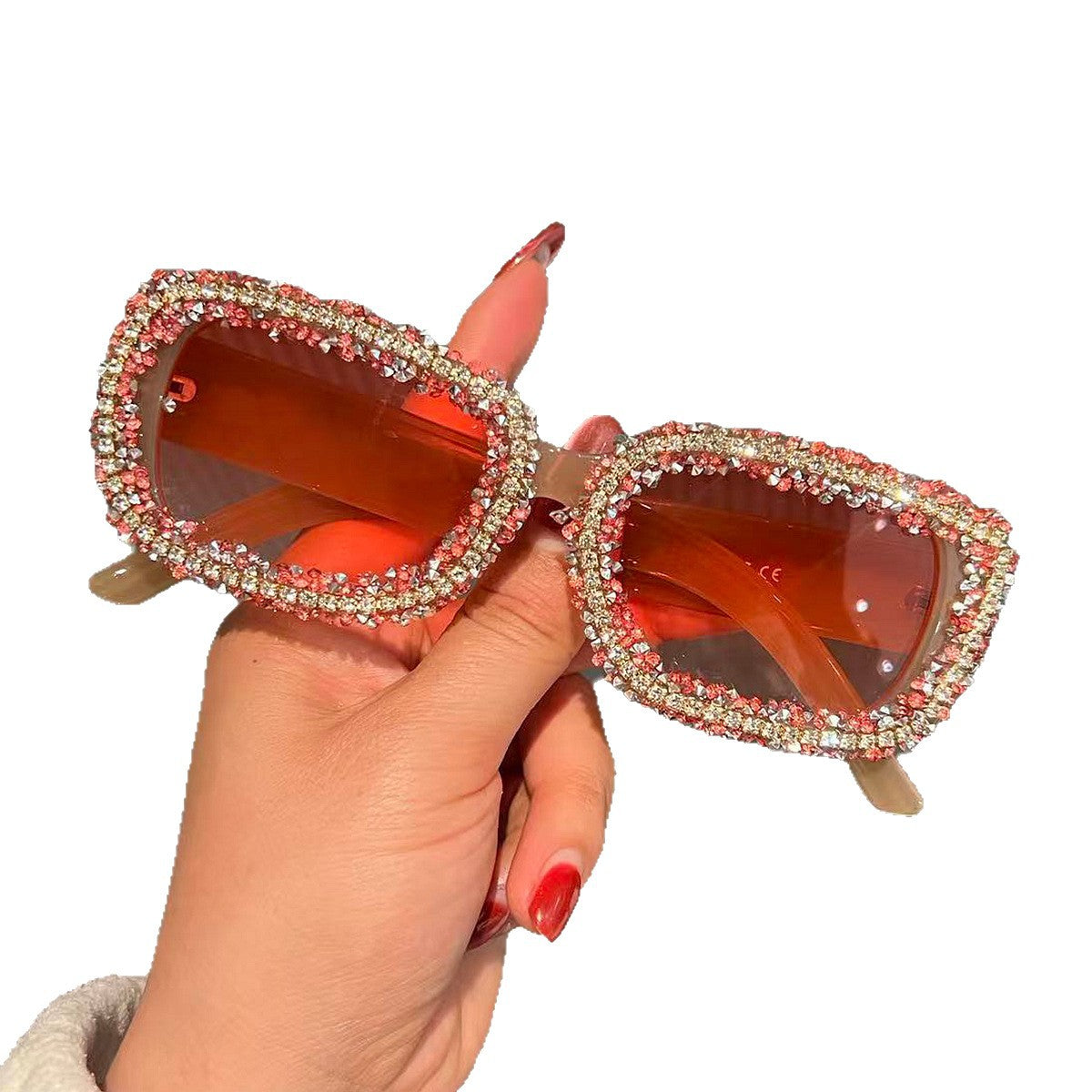 Damen Sonnenbrille mit luxuriösem Kristallrahmen Brehn