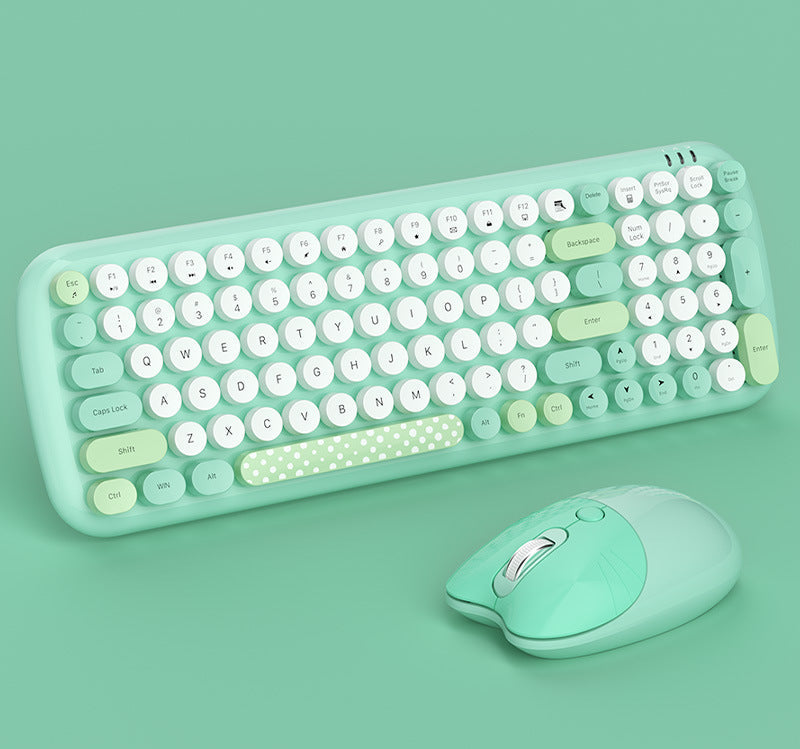 Retro-inspiriertes kabelloses Tastatur- und Mausset Brehn