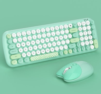 Retro-inspiriertes kabelloses Tastatur- und Mausset Brehn