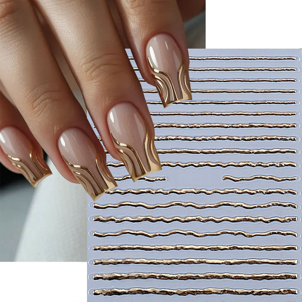 Metallic Nail Art Streifenklebeband