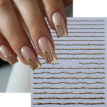Metallic Nail Art Streifenklebeband