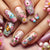 Kunstnagelset mit floralen Motiven und Schmetterlingsdesign Brehn
