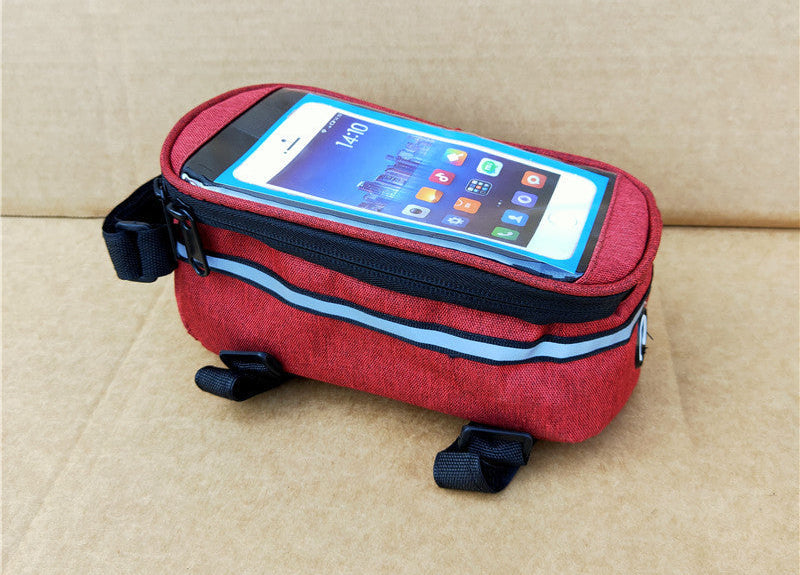 Touchscreen Oberrohr Fahrradtasche mit wasserdichtem Fach und reflektierendem Streifen Brehn
