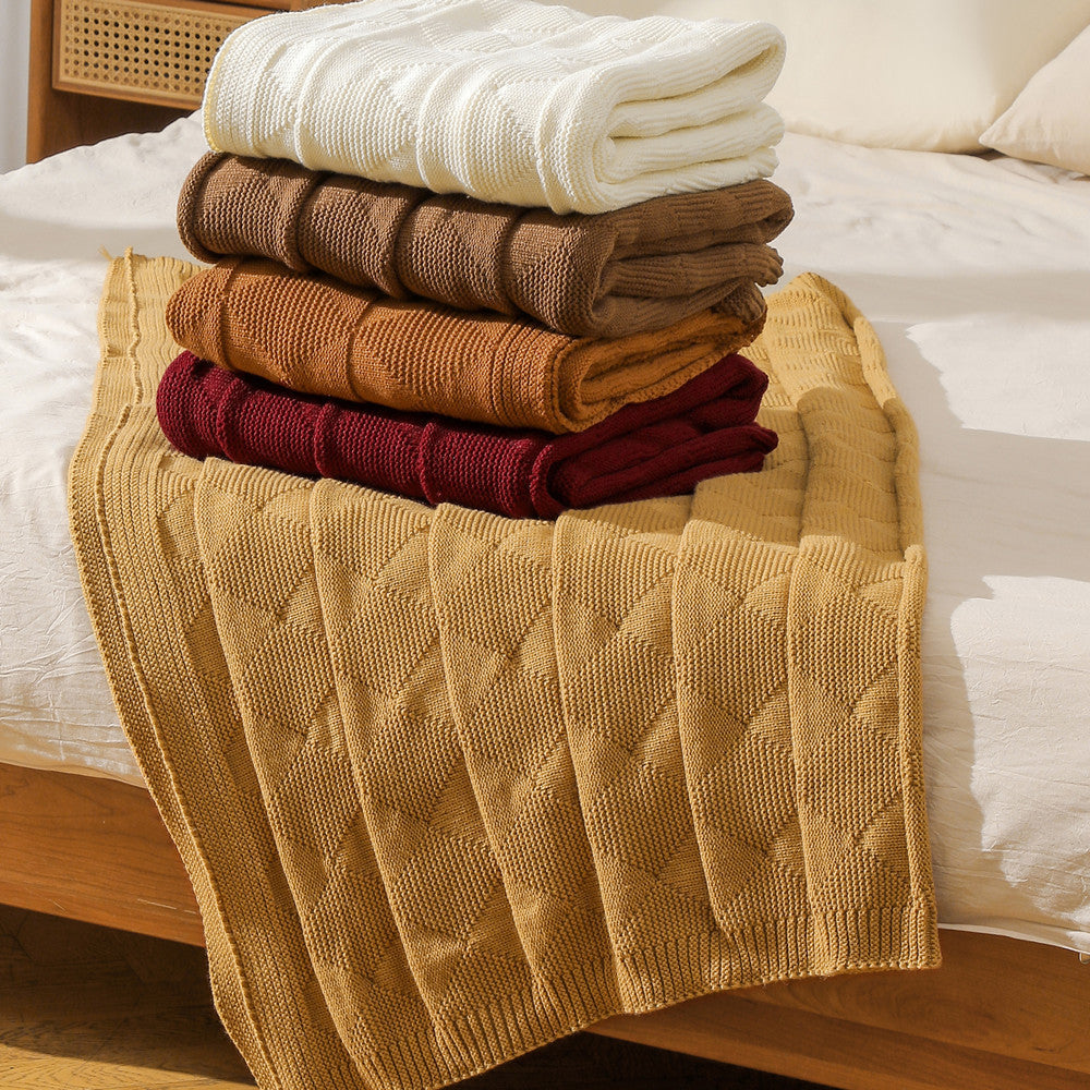 Gemütliche Strickwurfdecke Brehn