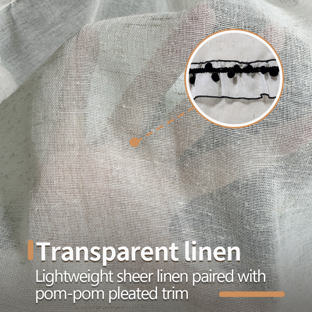 Elegante transparente Spitzenfensterdekorationen