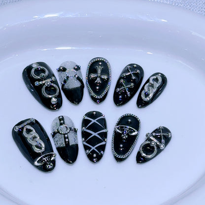 Dekoratives Gothic Nagelkunst Set