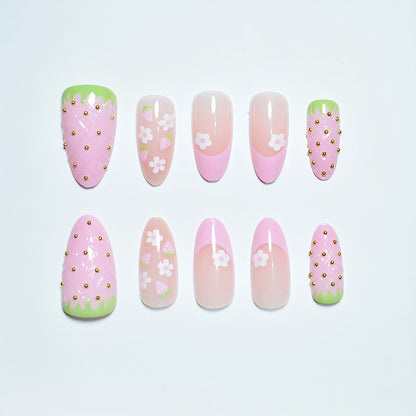 Künstlerisches Kuss-Themen Press-On Nagelkunst Brehn