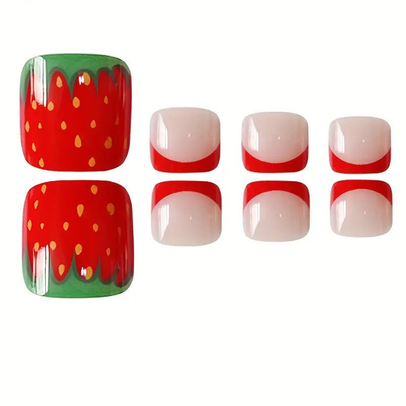Künstlerisch Strawberry-Themen Pediküre Brehn
