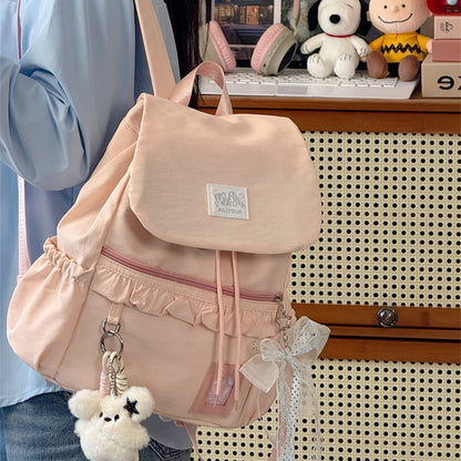 Stylischer Rüschendesign Schulrucksack Brehn