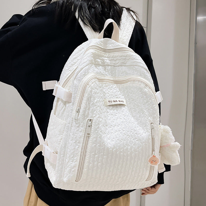 Strukturierter Multi-Taschen-Rucksack