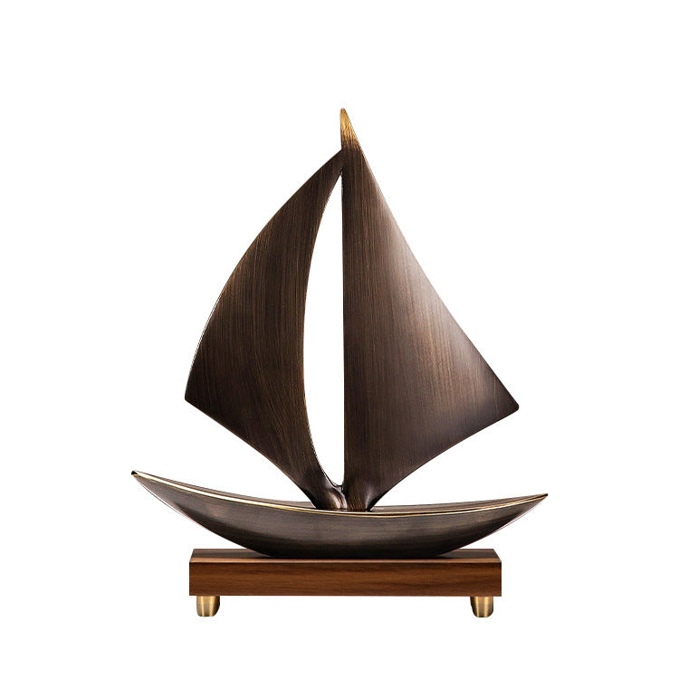 Maritimen Decorativen Segelboot Skulptur