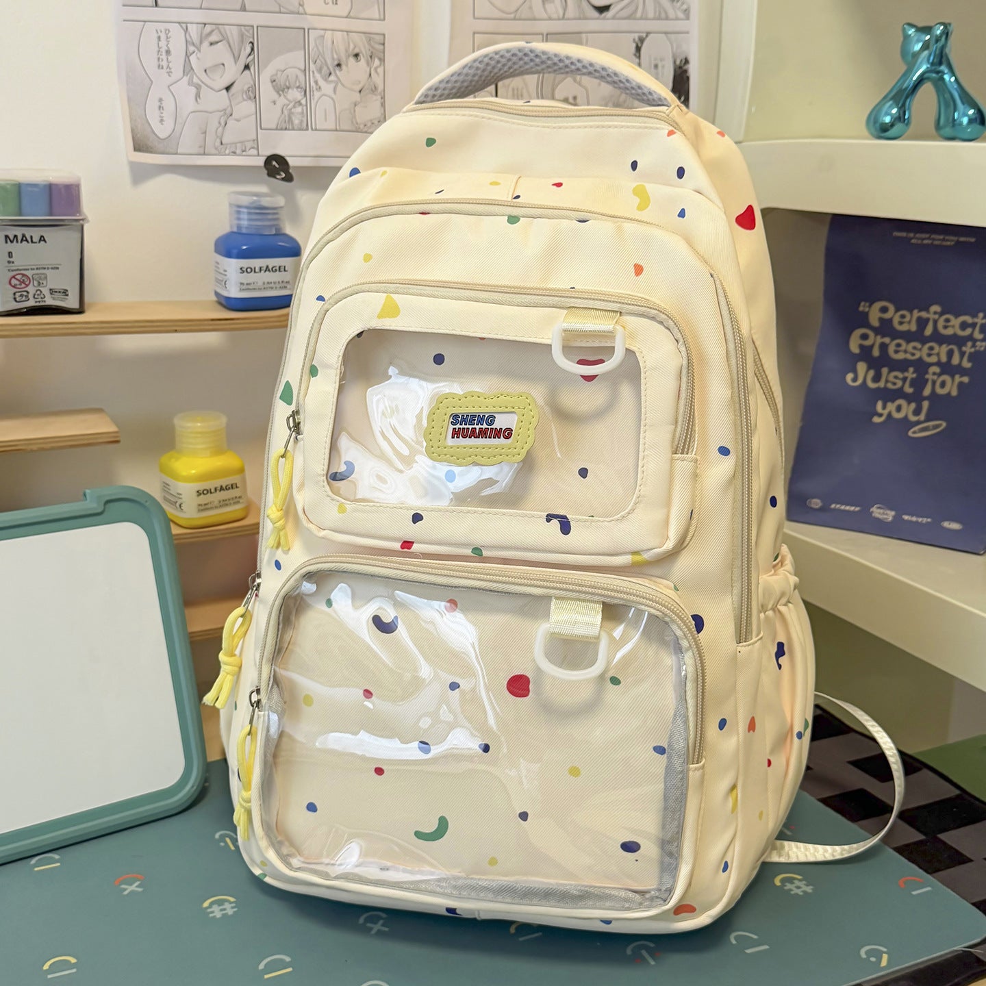 Spaß gemusterter Schulrucksack