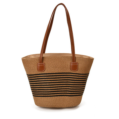 Gewebte Strohtasche Strandtasche