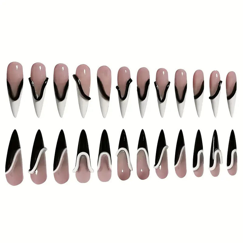 Künstlerische Stiletto-Nagelverlängerungen Brehn