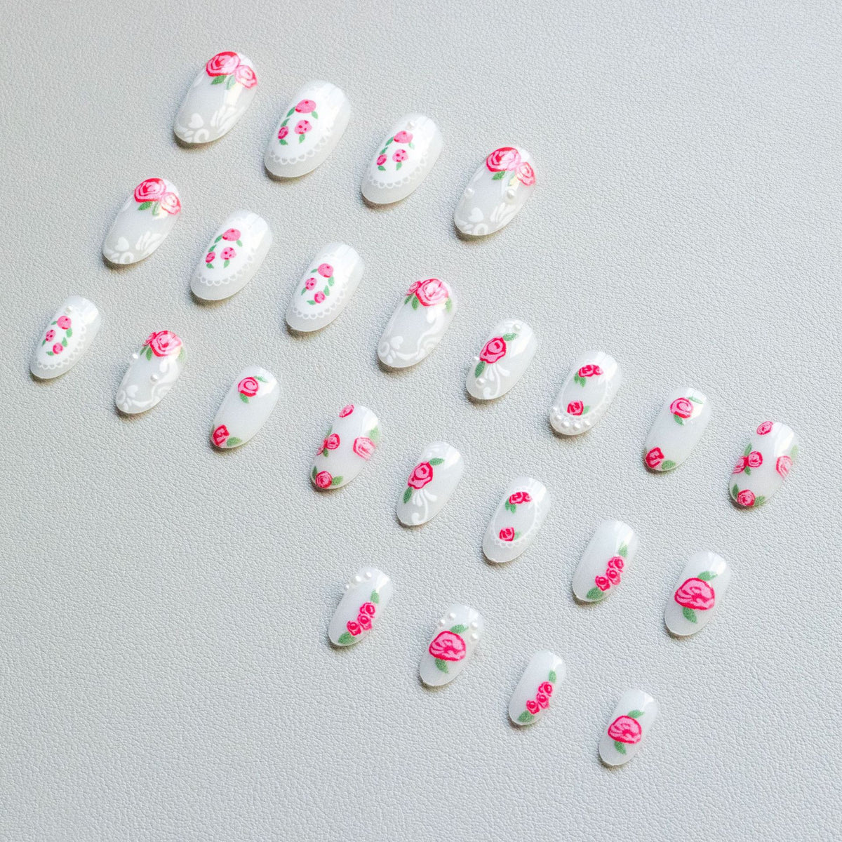 Florales Spitzen Design Nagel Kunst Set