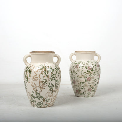 Floraler Keramikvase Brehn